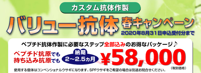 “バリュー抗体春キャンペーン2020"
